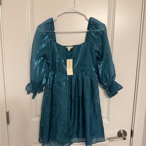 Shimmery Teal Dress
